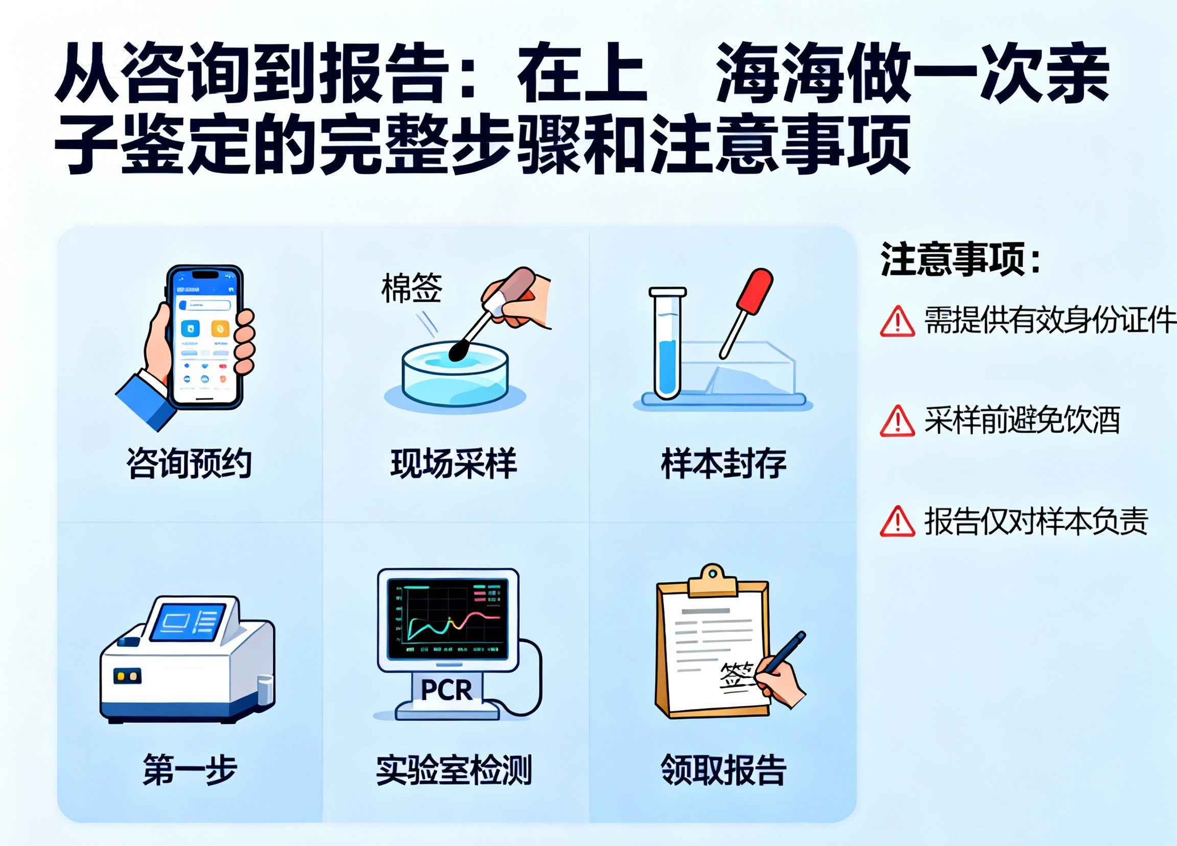 从咨询到报告：在上海做一次亲子鉴定的完整步骤和注意事项